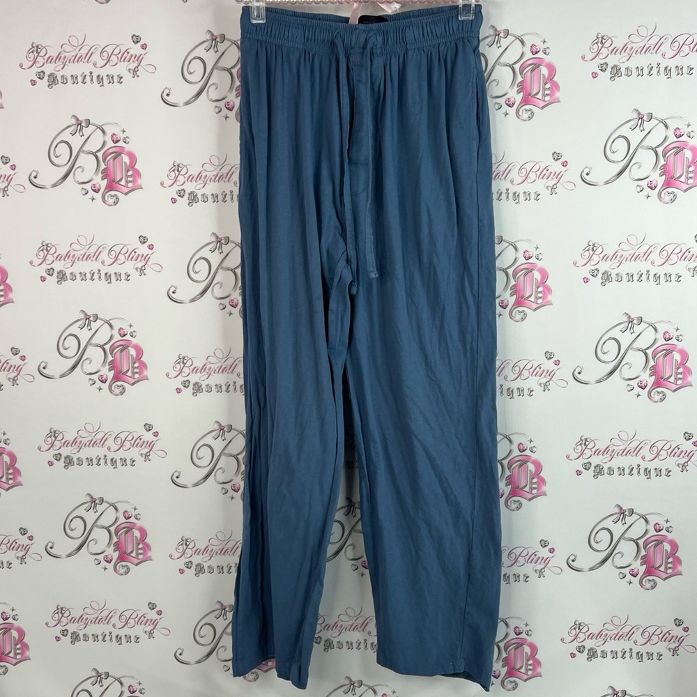 Denver Hayes lounge pants pocket on back blue soft comfy Slate Blue Joggers
